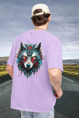 Dark Drive Printed Men Round Neck Purple T-Shirt