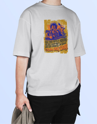 Hippie Shippie Graphic Print Men Round Neck White T-Shirt