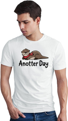 Seek Buy Love Printed Men Round Neck White T-Shirt