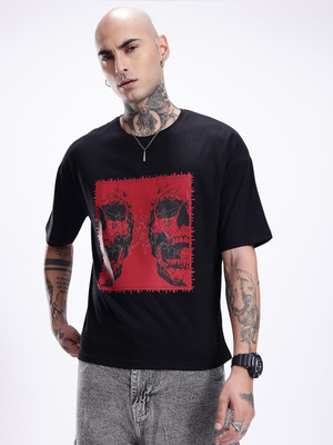 Kook N Keech Graphic Print Men Round Neck Black T-Shirt