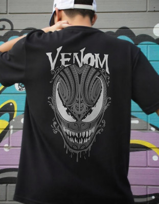 Garmin Graphic Print Men Round Neck Black T-Shirt