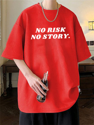 Cool Plus Graphic Print Men Round Neck Red T-Shirt
