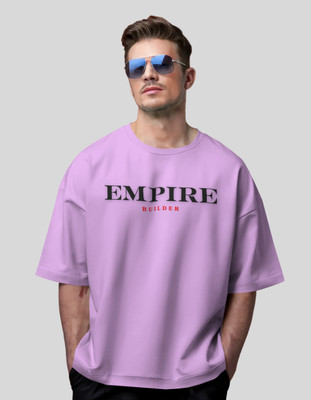 HS Closet Cove Typography Men Round Neck Purple T-Shirt