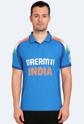 Ryze Printed Men Polo Neck Blue T-Shirt