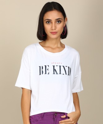 Pepe Jeans Printed Women Round Neck White T-Shirt