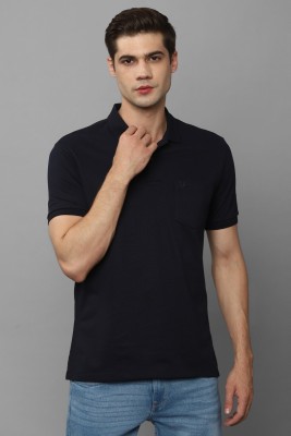 Allen Solly Solid Men Polo Neck Black T-Shirt