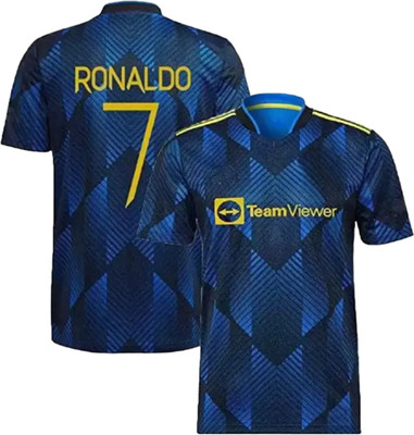 privic Printed Men Round Neck Blue, Yellow T-Shirt