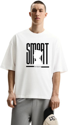 KS IMPEX Self Design Men Round Neck White T-Shirt