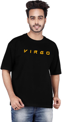 Fabullory Graphic Print, Solid Men Round Neck Black T-Shirt