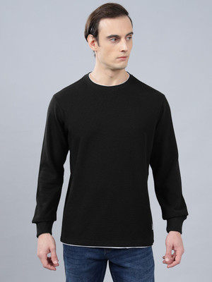 CANTABIL Solid Men Round Neck Black T-Shirt