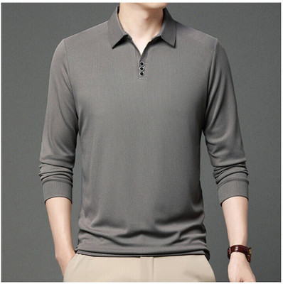 SHUBHAM CREATION Self Design Men Polo Neck Grey T-Shirt
