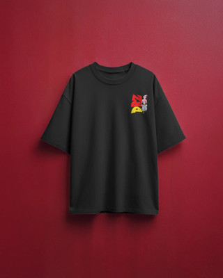Baefikrey Printed Men Round Neck Black T-Shirt