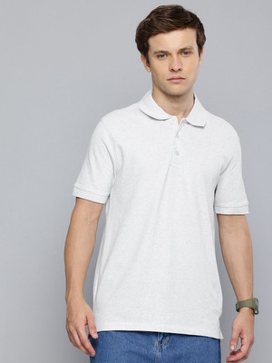 R.Code by The Roadster Life Co. Solid Men Round Neck White T-Shirt