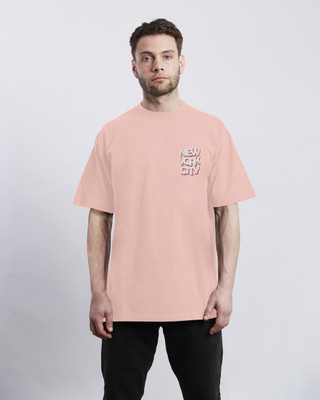Moda Rapido Printed Men Round Neck Pink T-Shirt