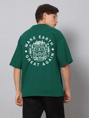 MONKEY BOYS Graphic Print Men Round Neck Green T-Shirt