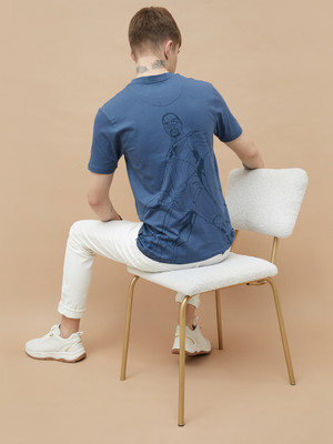 Fame Forever by Lifestyle Printed Men Round Neck Blue T-Shirt