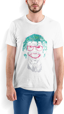 gaffa Printed Men Round Neck White T-Shirt