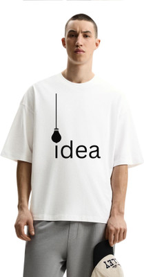 fashnobic Printed Men Round Neck White T-Shirt