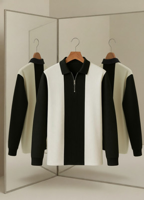 GEEZY Printed Men Polo Neck Multicolor T-Shirt