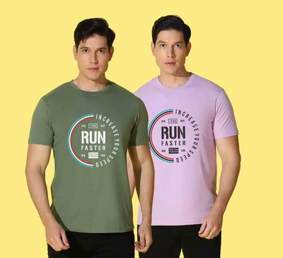 WOOSTRO Typography Men Round Neck Multicolor T-Shirt