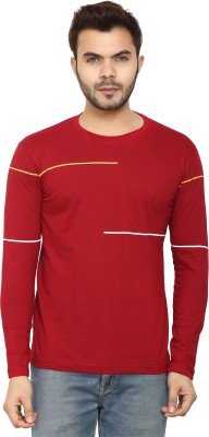 Neu Look Solid Men Round Neck Maroon T-Shirt