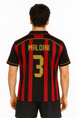 Sportiva Printed, Striped Men Round Neck Black, Red T-Shirt