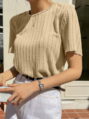 teeshub Casual Self Design Women Multicolor Top