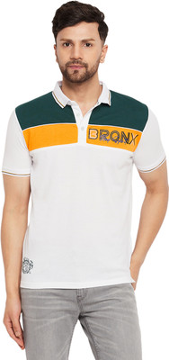 DUKE Solid Men Polo Neck White T-Shirt