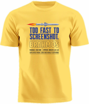 Luv My India Printed Men Round Neck Yellow T-Shirt