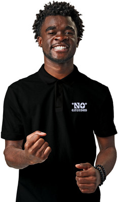 Fighterhero Printed Men Polo Neck Black T-Shirt