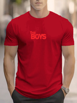 Vmens99 Printed Men Round Neck Maroon T-Shirt