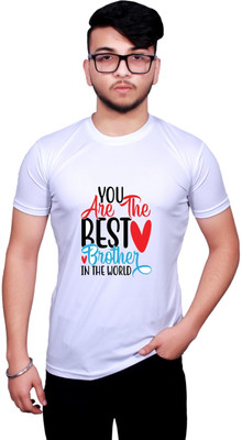 KRYONIX Printed, Typography Men Round Neck White T-Shirt