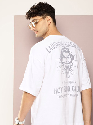 Kook N Keech Batman Printed Men Round Neck White T-Shirt