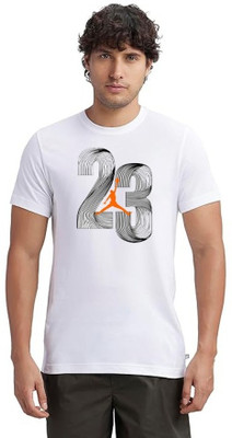 DRIPTHREAD Printed Men Round Neck White T-Shirt