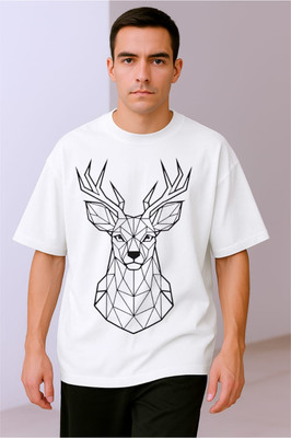 goodsign Printed Men Round Neck White T-Shirt