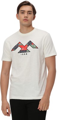 MUFTI Printed Men Round Neck White T-Shirt