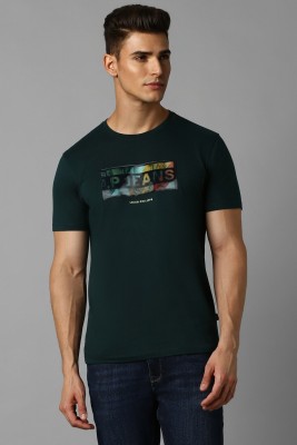 LOUIS PHILIPPE Printed Men Round Neck Green T-Shirt