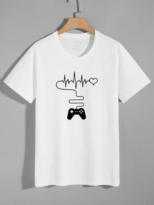 Sharvil enterprises Printed Men Round Neck White T-Shirt