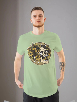 Moda Rapido Printed Men Round Neck Green T-Shirt