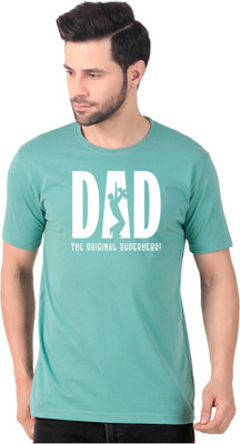 FABSTIEVE Printed Men Round Neck Green T-Shirt