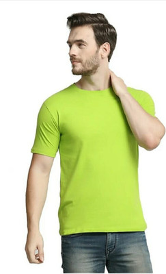 Neu Look Solid Men Round Neck Green T-Shirt