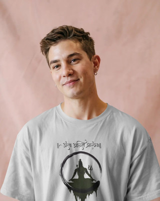 Mammoth Street Wear Printed Men Round Neck White T-Shirt