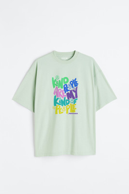 Veroconic Printed Women Round Neck Green T-Shirt