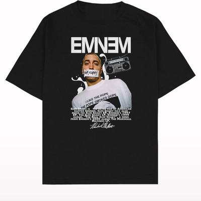 Astha Enterprises Printed Men Round Neck Black T-Shirt