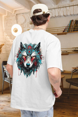 D D FASHION Printed Men Round Neck White T-Shirt