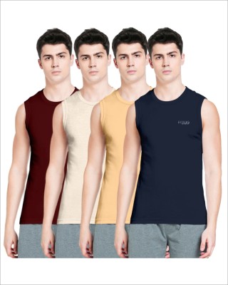 TAB91 Solid Men Round Neck Orange T-Shirt