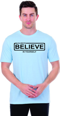 Vmens99 Printed Men Round Neck Blue T-Shirt