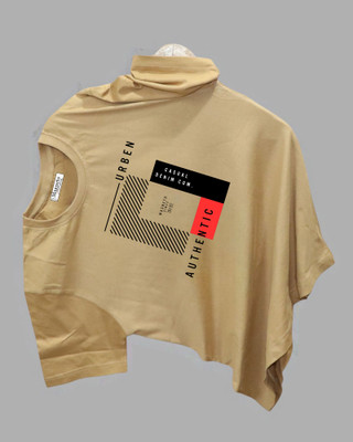 Magneto Printed Men Round Neck Beige T-Shirt