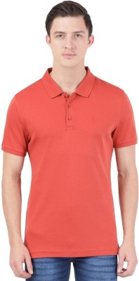 JOCKEY Solid Men Polo Neck Orange T-Shirt