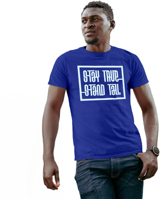 Fighterhero Printed Men Round Neck Blue T-Shirt